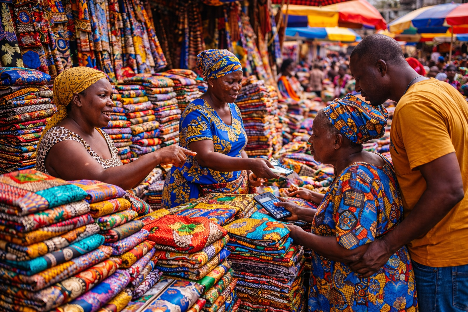 vibrant fabrics and lively negotiations
